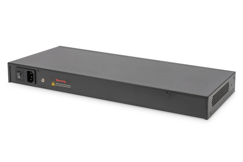 Digitus 24-Port Gigabit PoE Networkswitch,19 Zoll, L2 managed,2 Uplink Ports, SFP, 430 W, af/at. Switch type: Managed, Swi