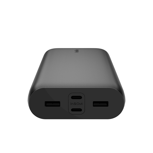Belkin BoostCharge Stromspeicher - Schwarz - für Smartphone, iPhone, Tablet-PC, Kopfhörer, USB Typ C Gerät - 26000 mAh - 3