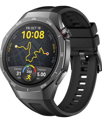 Huawei Watch GT 5 Pro Smart Watch - 46 mm Case Width - Black Case Color - Black Band Color - Nanocrystalline Ceramic Case 