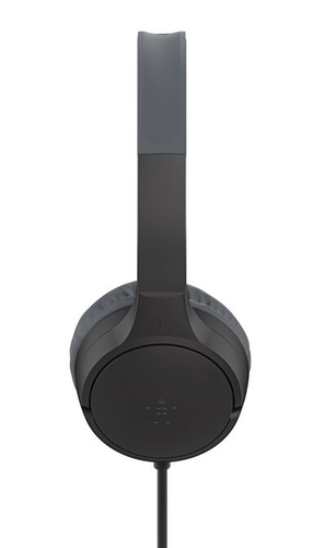 Belkin SOUNDFORM Mini Kabel Auf den Ohren Headset - Schwarz - Host-Schnittstelle: USB-Typ C, Mini-Phone (3,5mm)