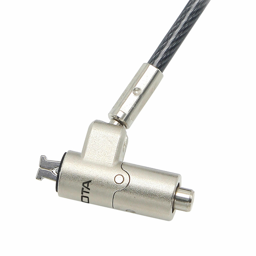 Dicota Nano Cable Lock For Notebook, Projector, Printer - 2 m Cable - Keyed Lock - Silver - Zinc Alloy - For Notebook, Pro