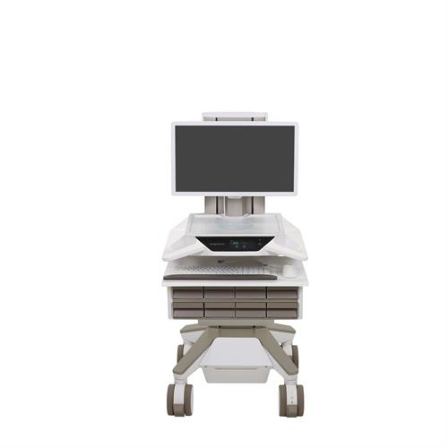 Ergotron CareFit Pro. Cor do produto: Cinzento, Branco, Tipo: Carrinho multimédia, Peso máximo (capacidade): 17 kg. Voltag