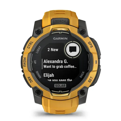 Garmin Instinct 3. Display diagonal: 3.05 cm (1.2"), Display resolution: 176 x 176 pixels, Touchscreen. RAM capacity: 128 