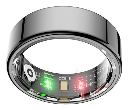 Carneo Smart Ring - Finger Wearable - Titanium Black - Pedometer - Text Messaging, Push Notification - Stress, Heart Rate,