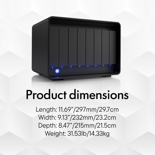 LaCie 8big Pro5 STNC256000400 8 x Total Bays DAS Storage System - 256 TB HDD - 8 x 32TB - 8 x HDD Installed - 256 TB Insta