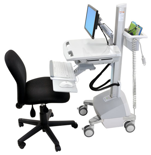 Ergotron SV42-6202-C. Product colour: Aluminium, Grey, White, Recommended usage: Flat panel, Type: Multimedia cart. AC inp