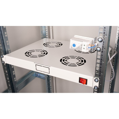 Roline Fan Tray - Rack Mount - Light Grey - 4 Fan - 1U Rack Height