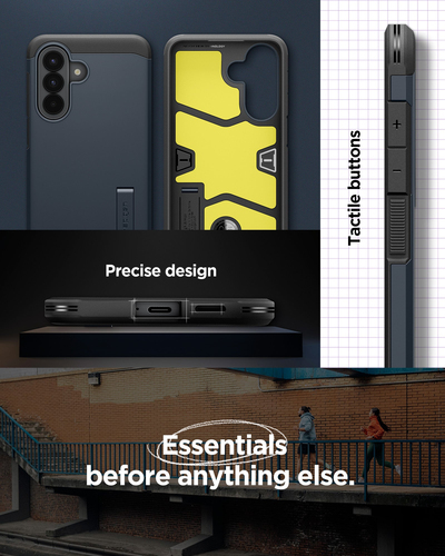 Spigen Tough Armor Case for Samsung Galaxy A57 Smartphone - Metal Slate - Impact Resistant, Shock Absorbing, Anti-scratch,