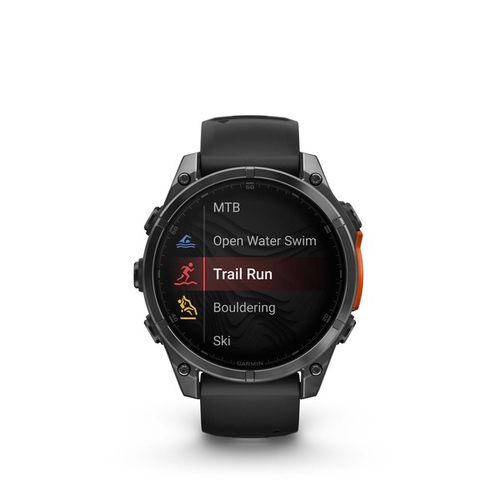 Garmin fēnix 8 Smartwatch - Rotondo Case Shape - Slate Grigio Colore del Case - Nero Colore cinturino - Titanio Materiale 