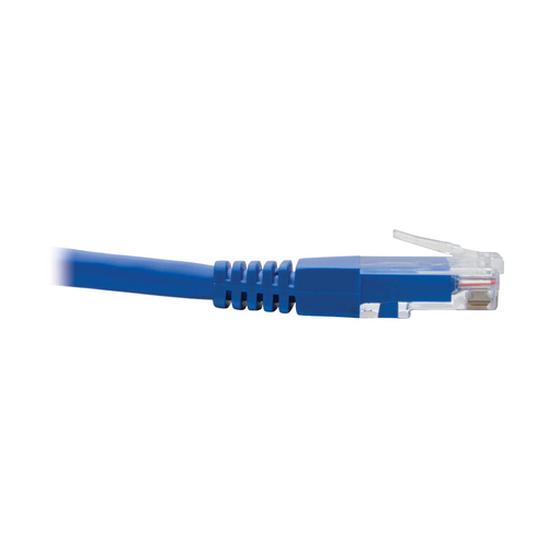 Tripp Lite N204-001-BL-UP Up-Angle Cat6 Gigabit Molded UTP Ethernet Cable (RJ45 Right-Angle Up M to RJ45 M), Blue, 1 ft. (