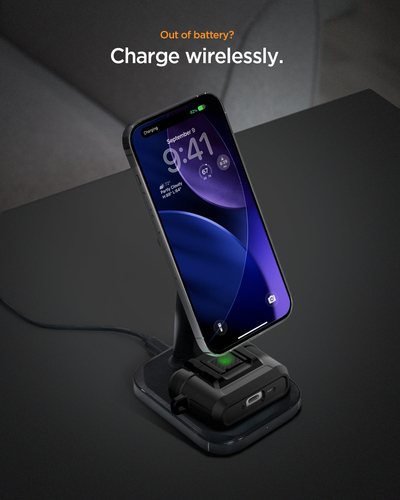 Spigen Lock Fit AirPods Pro 3 Case Matte Black. Product type: Case, Material: Polycarbonate (PC), Thermoplastic polyuretha