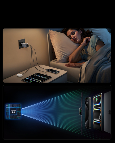 Anker Caricatore USB C 100W Prime GaN, Pieghevole e Compatto, 3 Porte GaN, per iPhone 17 Pro Max Air/Serie 16-12, MacBook,