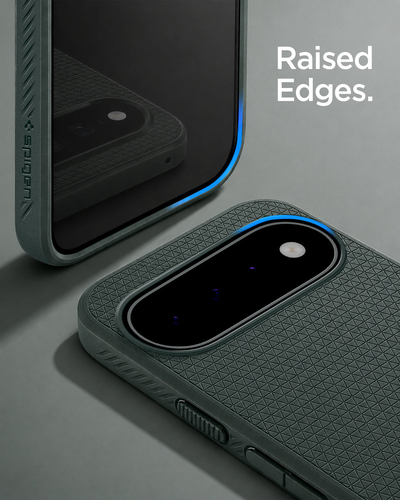 Spigen Liquid Air Case for Google Pixel 11 Smartphone - Abyss Green - Wireless Charging Compatible