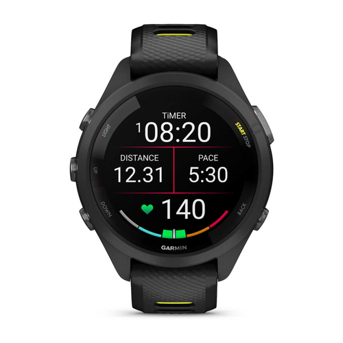 Garmin Forerunner 265S. Display diagonal: 2.79 cm (1.1"), Display technology: AMOLED, Display resolution: 360 x 360 pixels