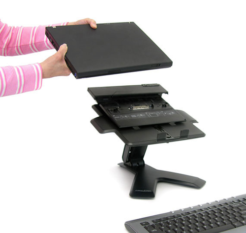 Ergotron Neo-Flex Height Adjustable Notebook Stand - 6.35 kg Load Capacity - Black - For Notebook, Projector - Lift Mechan