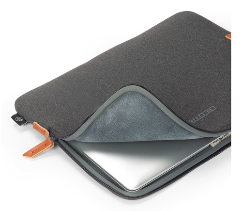 Dicota Skin URBAN Tasche (Sleeve) für 35,6 cm (14 Zoll) Apple Notebook - Anthrazit - Neopren, Polyethylenterephthalat (PET