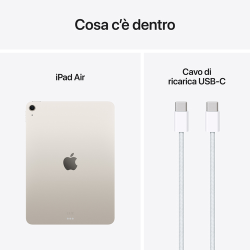 Tablet Apple iPad Air 11 (2025) A3266 - 27,9 cm (11") - 8 GB - 128 GB Memoria - luce delle stelle - M3 Octa core (8 Core) 