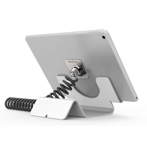 Support pour tablette PC Compulocks - Aluminium - Blanc - Finition rêvetement en poudre, Câble de verrouillage