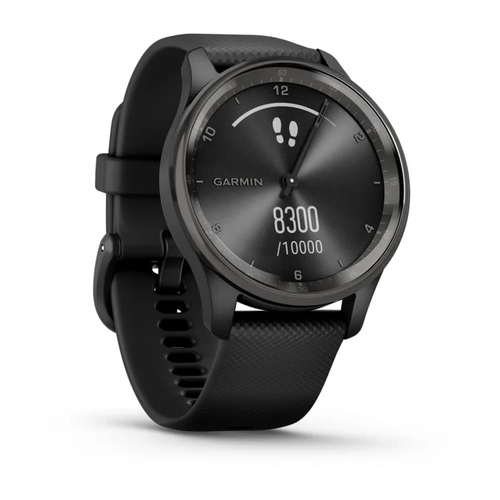 Garmin vívomove Trend Smart Watch - 40 mm Case Height - 40 mm Case Width - Slate, Black Case Color - Black Band Color - St
