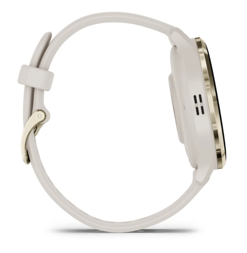 Garmin Venu 3S Smart Watch - Round Case Shape - 41 mm Case Height - 41 mm Case Width - Soft Gold Stainless Steel Body Colo