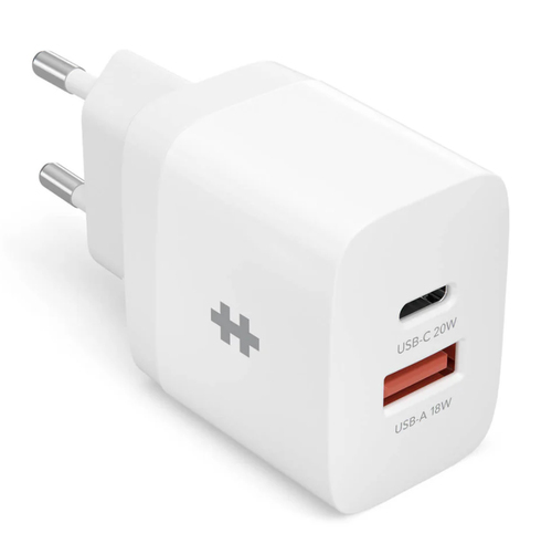 Hyper HyperJuice HJ205EU 20 W AC Adapter - Universal Adapter - 1 USB - 1 USB Type-C - For Smartphone, Tablet, USB Type C D