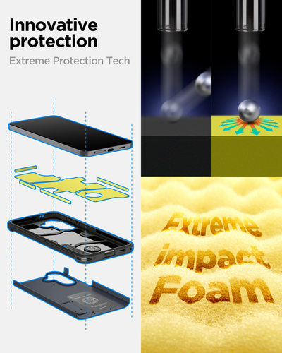 Spigen Tough Armor Case for Samsung Galaxy A57 Smartphone - Metal Slate - Impact Resistant, Shock Absorbing, Anti-scratch,