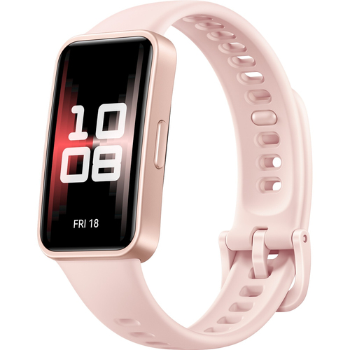 Huawei Band 9 Kimi-B19 Smart Band - Square Case Shape - Pink Body Color - Pink Band Color - Fluoroelastomer, Nylon Band Ma