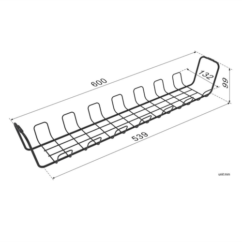 Roline Kabelbündler - Schwarz - 2 Stück Paket - Kabelträger - 1,2 m Länge