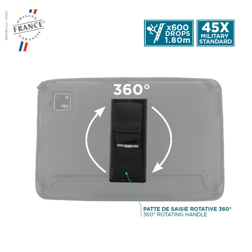 Mobilis 063032. Tipo de mala: Amortecedor, Compatibilidade da marca: Zebra, Compatibilidade: ET401 10", Tamanho máximo de 