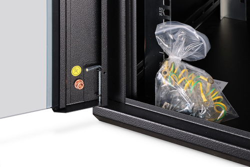 Digitus Dynamic-N 16U Wall Mountable Enclosed Cabinet Rack Cabinet for Networking, Server - Light Grey - Steel, Glass, She