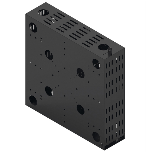 HAGOR Montagebox für Mini-PC, Display, Codec, Network Media Player, Monitorständer - Schwarz - Bildschirmgröße: 66 cm bis 