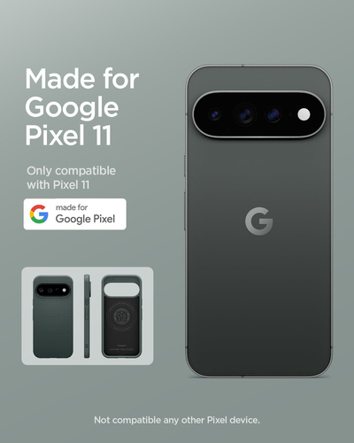 Spigen Liquid Air Case for Google Pixel 11 Smartphone - Abyss Green - Wireless Charging Compatible