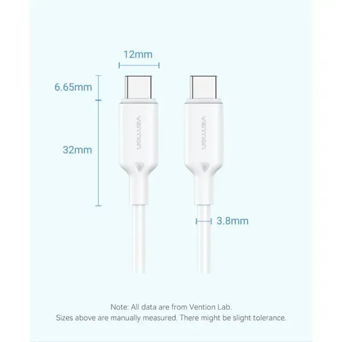 USB-C 2.0 3A 60W CABLE 1M BLUE PVC TYPE