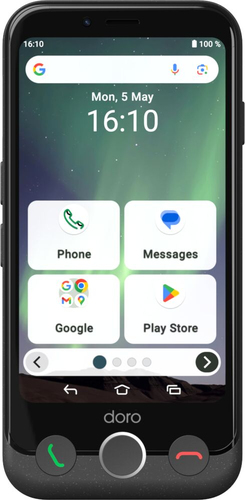 Doro Aurora A10 DSB-0550 64 GB Smartphone - 11,4 cm (4,5 Zoll) 1280 x 720 - Octa-Core 2 GHz - 4 GB RAM - Android 14 - 4G -