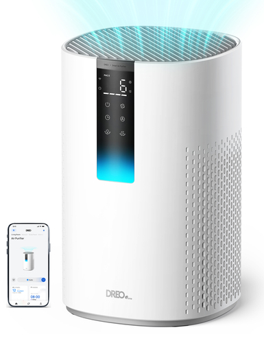 Dreo Air Purifier Macro AP605S – Purificatore Smart con Tecnologia TurboWind™ e CADR 202 m³/h – Sistema di Filtrazione a 5