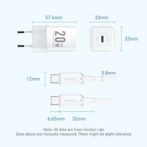 Vention TZ-FEPW0-EU-01. Charger type: Indoor, Power source type: AC, Charger compatibility: Universal. Input voltage: 100 