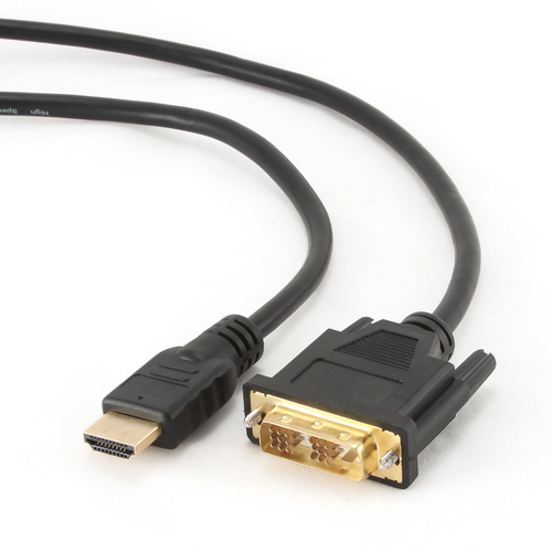 Gembird 1.8m, HDMI/DVI, M/M. Lunghezza cavo: 1,8 m, Connettore 1: HDMI, Connettore 2: DVI-D. Peso: 106 g, Larghezza: 140 m