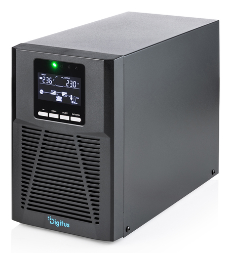 Digitus Double Conversion Online UPS - 1 kVA/1 kW - Turm, Desktop - 4 Stunde(n) Aufladen - 230 V AC, 120 V AC Eingang - 20