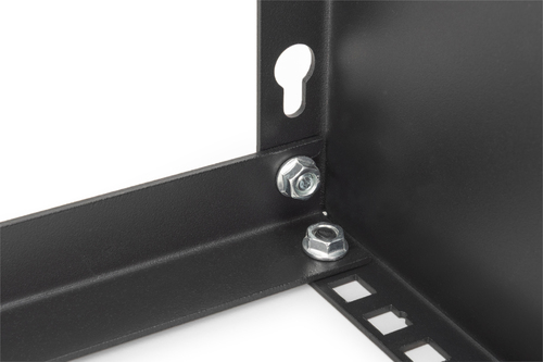 Digitus Mounting Bracket - Black - Horizontal/Vertical - 40 kg Load Capacity - Sheet Steel - 1