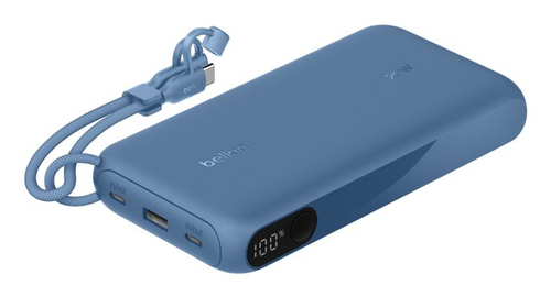 Belkin BoostCharge Stromspeicher - Blau - für Smartphone, iPhone, iPad, AirPod, USB Typ C Gerät, Nintendo Switch, iPad min