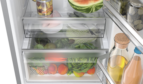 Congelatore/Freezer Bosch KGN392LCF 363 L - Installazione libera - Acciaio inox - Reversibile - 3 x Cassetto/i freezer - 2