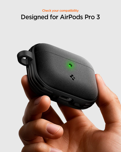 Spigen Vault AirPods Pro 3 Case Matte Black. Product type: Case, Material: Polycarbonate (PC), Thermoplastic polyurethane 