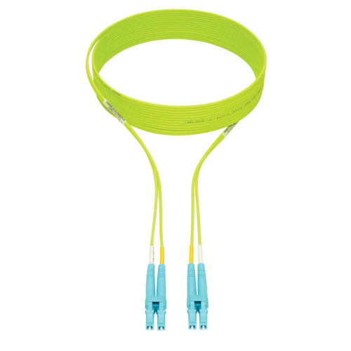 Tripp Lite N820-02M-OM5 100G Duplex Multimode 50/125 OM5 LSZH Fiber Optic Cable (LC/LC), Lime Green, 2 m. Cable length: 2 