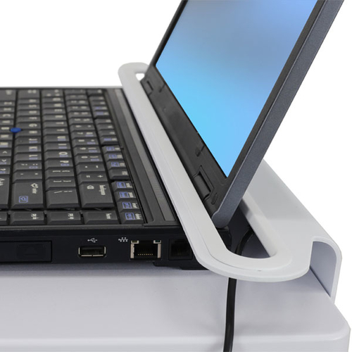 Ergotron StyleView Laptop Cart, SV10. Product colour: Aluminium, White, Recommended usage: Laptop, Type: Multimedia cart. 