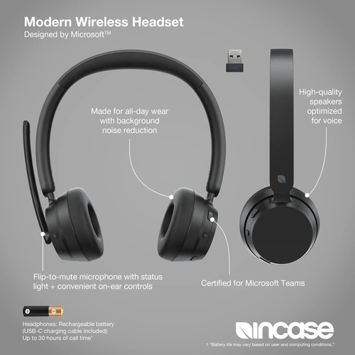 Incase Designed by Microsoft Modern Wireless Headset. Produkttyp: Kopfhörer. Übertragungstechnik: Kabellos, Bluetooth. Emp
