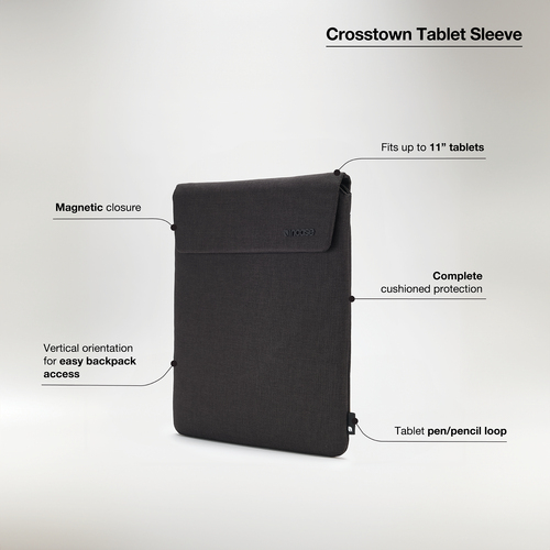 Incase Crosstown Tasche (Sleeve) für 27,9 cm (11 Zoll) Tablet - Schwarz - Wasserdicht