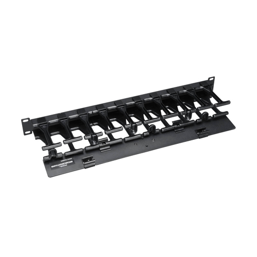 Tripp Lite series SRCABLEDUCT1UHD Kabelbündler - Schwarz - Kabelbündler - 1U Rack Height x 19" Panel Width - Stahl