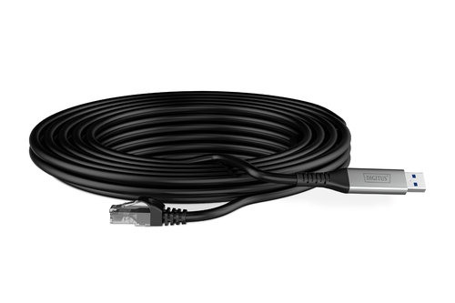 Digitus 3 m RJ-45/USB Netzwerkkabel - 1 Stück - Cable for Netzwerkgerät, Notebook, Peripheriegerät, Router, Desktop-PC, Wa