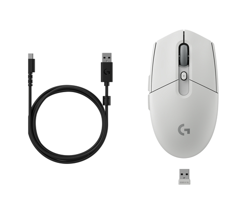 Mouse di gioco Logitech G G305 X SUPERLIGHT - Frequenza bluetooth/radio - USB Tipo A, USB Type-C - 6 Pulsante(i) - 6 Progr