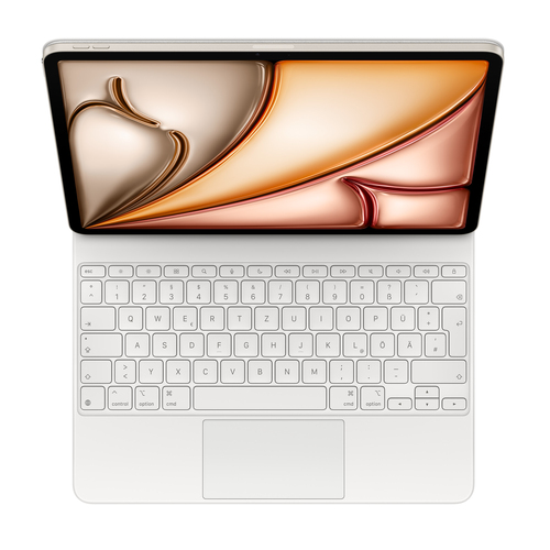 Apple Magic Tastatur/Cover für 33 cm (13 Zoll) Apple iPad Air 13 (2024), iPad Air 13 (2025) Tablet - Deutsch Tastatur - We